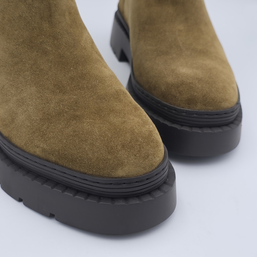 NWOT Marc Fisher LTD VINA Leather/Faux Fur Booties, Brown/Tan Women's 7.5M - Picture 3 of 14